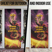Personalized Spain Football Bull Mascot Door Cover Spanish Pride Champion Trophy Graphic Art