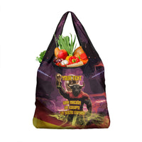 Personalized Spain Football Bull Mascot Grocery Bag Spanish Pride Champion Trophy Graphic Art