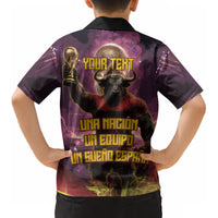 Personalized Spain Football Bull Mascot Kid Hawaiian Shirt Spanish Pride Champion Trophy Graphic Art