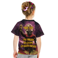 Personalized Spain Football Bull Mascot Kid T Shirt Spanish Pride Champion Trophy Graphic Art