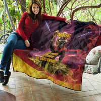 Personalized Spain Football Bull Mascot Quilt Spanish Pride Champion Trophy Graphic Art