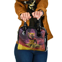 Personalized Spain Football Bull Mascot Shoulder Handbag Spanish Pride Champion Trophy Graphic Art
