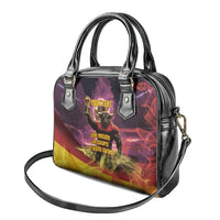 Personalized Spain Football Bull Mascot Shoulder Handbag Spanish Pride Champion Trophy Graphic Art