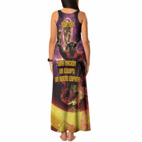 Personalized Spain Football Bull Mascot Tank Maxi Dress Spanish Pride Champion Trophy Graphic Art