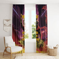 Personalized Spain Football Bull Mascot Window Curtain Spanish Pride Champion Trophy Graphic Art