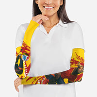 Spain Football Bull Mascot Arm Sleeves Spanish Pride Champion Soccer Trophy Graffiti