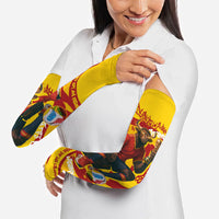 Spain Football Bull Mascot Arm Sleeves Spanish Pride Champion Soccer Trophy Graffiti