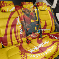 Spain Football Bull Mascot Back Car Seat Cover Spanish Pride Champion Soccer Trophy Graffiti
