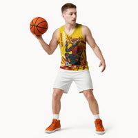 Spain Football Bull Mascot Basketball Jersey Spanish Pride Champion Soccer Trophy Graffiti