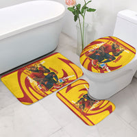 Spain Football Bull Mascot Bathroom Set Spanish Pride Champion Soccer Trophy Graffiti