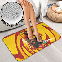 Spain Football Bull Mascot Bathroom Set Spanish Pride Champion Soccer Trophy Graffiti