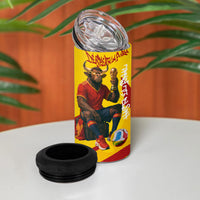 Spain Football Bull Mascot 4 in 1 Can Cooler Tumbler Spanish Pride Champion Soccer Trophy Graffiti