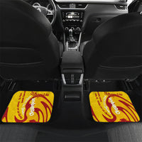 Spain Football Bull Mascot Car Mats Spanish Pride Champion Soccer Trophy Graffiti