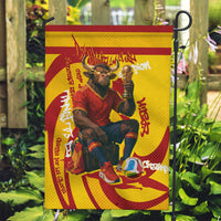 Spain Football Bull Mascot Garden Flag Spanish Pride Champion Soccer Trophy Graffiti