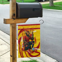 Spain Football Bull Mascot Garden Flag Spanish Pride Champion Soccer Trophy Graffiti