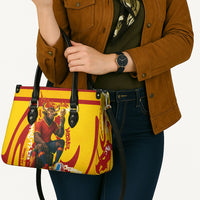 Spain Football Bull Mascot Leather Bag Spanish Pride Champion Soccer Trophy Graffiti