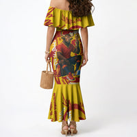 Spain Football Bull Mascot Mermaid Dress Spanish Pride Champion Soccer Trophy Graffiti