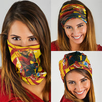 Spain Football Bull Mascot Neck Gaiter Spanish Pride Champion Soccer Trophy Graffiti