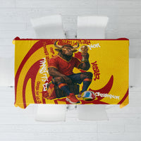 Spain Football Bull Mascot Tablecloth Spanish Pride Champion Soccer Trophy Graffiti