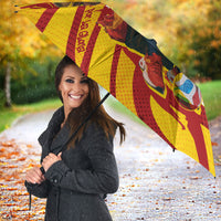 Spain Football Bull Mascot Umbrella Spanish Pride Champion Soccer Trophy Graffiti