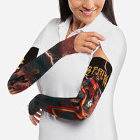 Spain Football Arm Sleeves Spanish Pride Bull Mascot Gothic Metal Lightning Storm