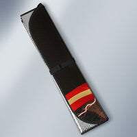 Spain Football Auto Sun Shade Spanish Pride Bull Mascot Gothic Metal Lightning Storm