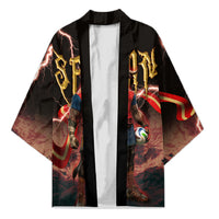 Spain Football Kimono Spanish Pride Bull Mascot Gothic Metal Lightning Storm