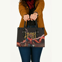 Spain Football Leather Bag Spanish Pride Bull Mascot Gothic Metal Lightning Storm