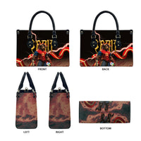 Spain Football Leather Bag Spanish Pride Bull Mascot Gothic Metal Lightning Storm