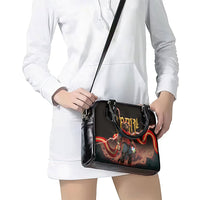Spain Football Shoulder Handbag Spanish Pride Bull Mascot Gothic Metal Lightning Storm