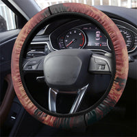 Spain Football Steering Wheel Cover Spanish Pride Bull Mascot Gothic Metal Lightning Storm