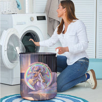 Iris Goddess Laundry Basket Rainbow Winged Iris - Pitcher Lyre And Greek Key
