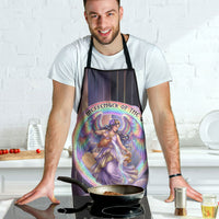 Iris Goddess Apron Rainbow Winged Iris - Pitcher Lyre And Greek Key