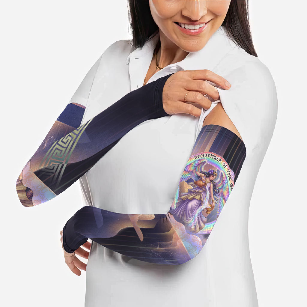 Iris Goddess Arm Sleeves Rainbow Winged Iris - Pitcher Lyre And Greek Key