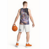 Iris Goddess Basketball Jersey Rainbow Winged Iris - Pitcher Lyre And Greek Key