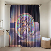 Iris Goddess Bathroom Set Rainbow Winged Iris - Pitcher Lyre And Greek Key