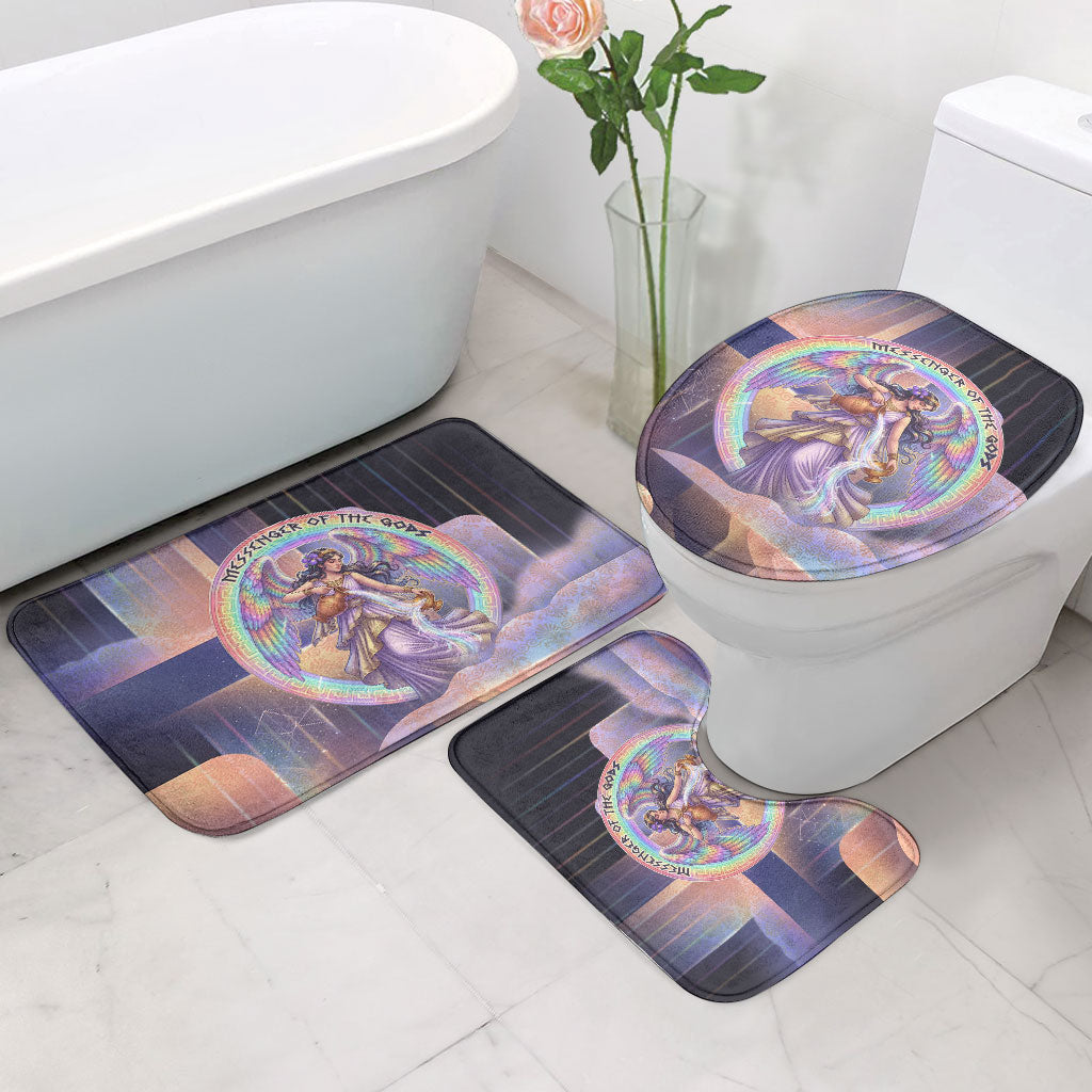 Iris Goddess Bathroom Set Rainbow Winged Iris - Pitcher Lyre And Greek Key