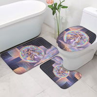 Iris Goddess Bathroom Set Rainbow Winged Iris - Pitcher Lyre And Greek Key