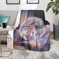 Iris Goddess Blanket Rainbow Winged Iris - Pitcher Lyre And Greek Key