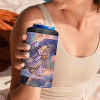 Iris Goddess 4 in 1 Can Cooler Tumbler Rainbow Winged Iris - Pitcher Lyre And Greek Key