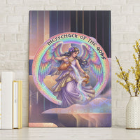 Iris Goddess Canvas Wall Art Rainbow Winged Iris - Pitcher Lyre And Greek Key