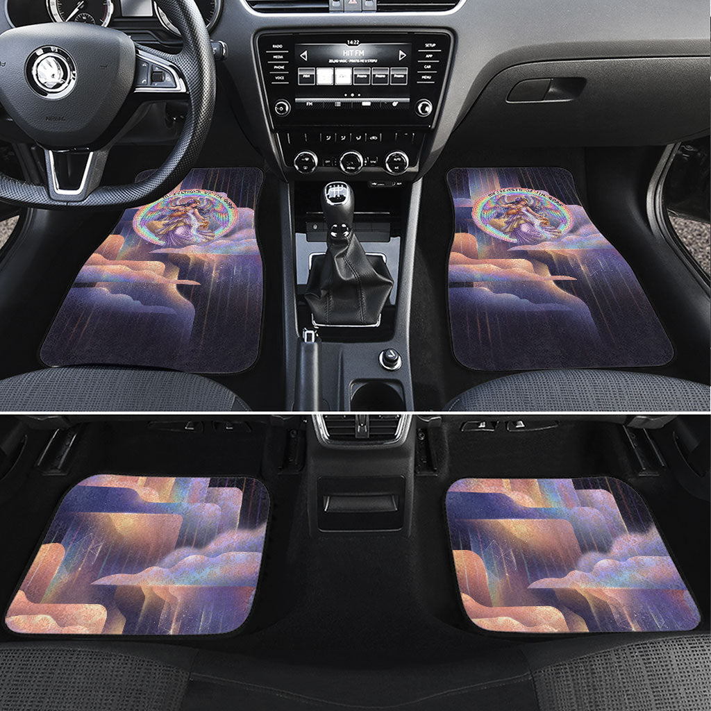 Iris Goddess Car Mats Rainbow Winged Iris - Pitcher Lyre And Greek Key