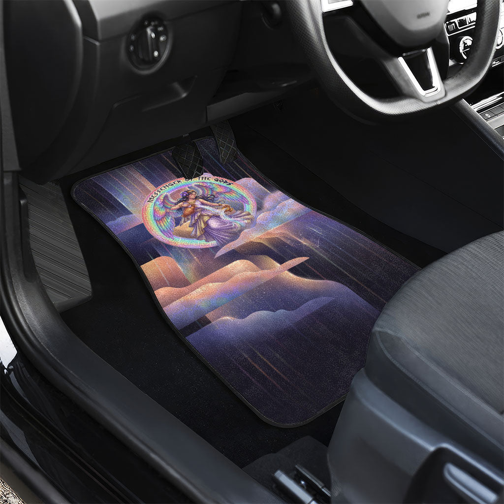 Iris Goddess Car Mats Rainbow Winged Iris - Pitcher Lyre And Greek Key