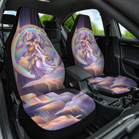Iris Goddess Car Seat Cover Rainbow Winged Iris - Pitcher Lyre And Greek Key