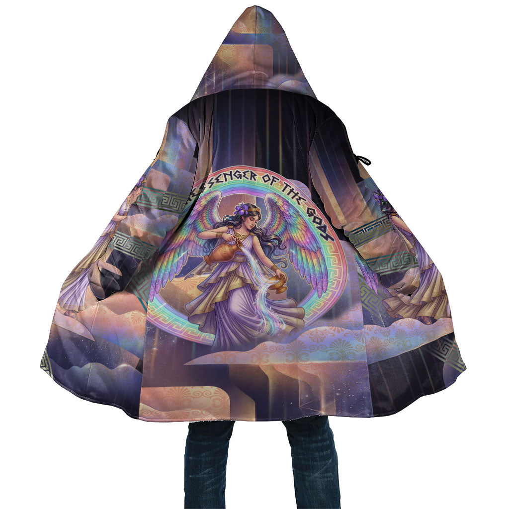 Iris Goddess Cloak Rainbow Winged Iris - Pitcher Lyre And Greek Key