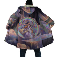 Iris Goddess Cloak Rainbow Winged Iris - Pitcher Lyre And Greek Key