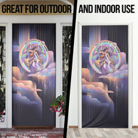 Iris Goddess Door Cover Rainbow Winged Iris - Pitcher Lyre And Greek Key