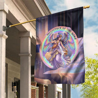 Iris Goddess Garden Flag Rainbow Winged Iris - Pitcher Lyre And Greek Key
