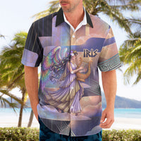 Iris Goddess Hawaiian Shirt Rainbow Winged Iris - Pitcher Lyre And Greek Key