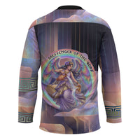 Iris Goddess Hockey Jersey Rainbow Winged Iris - Pitcher Lyre And Greek Key